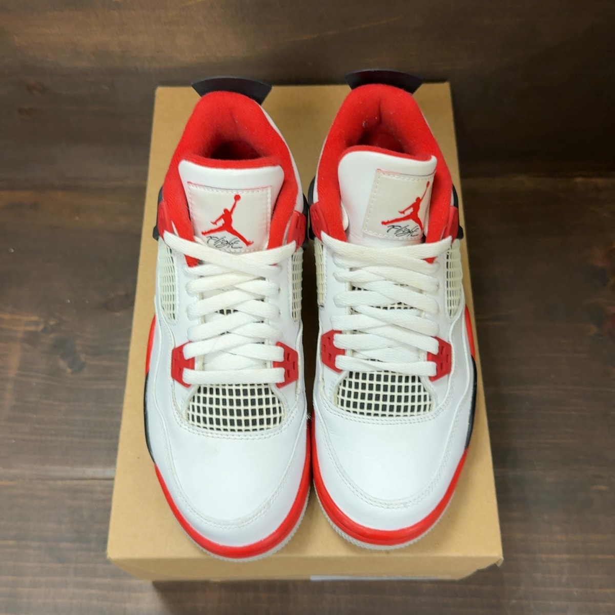 Jordan 4 Retro Fire Red (2020) (GS) Size 6Y (Pre-Owned) - Image 3