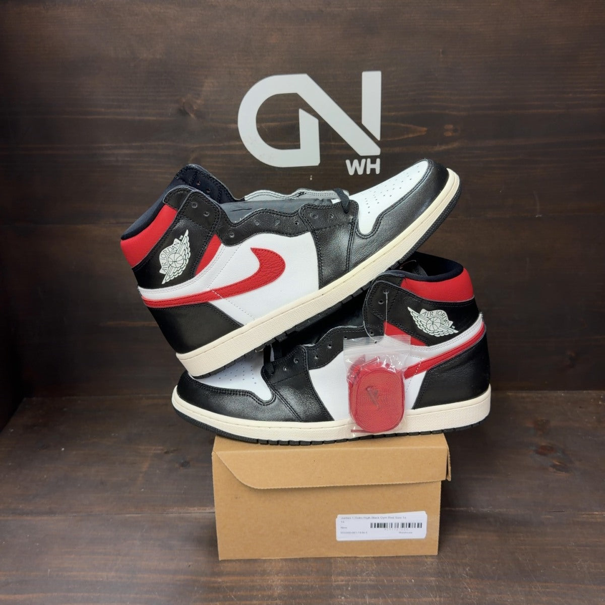 Jordan 1 Retro High Black Gym Red Size 14 - Image 1