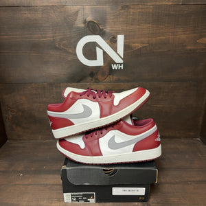 Jordan 1 Low White Bordeaux - Image 1