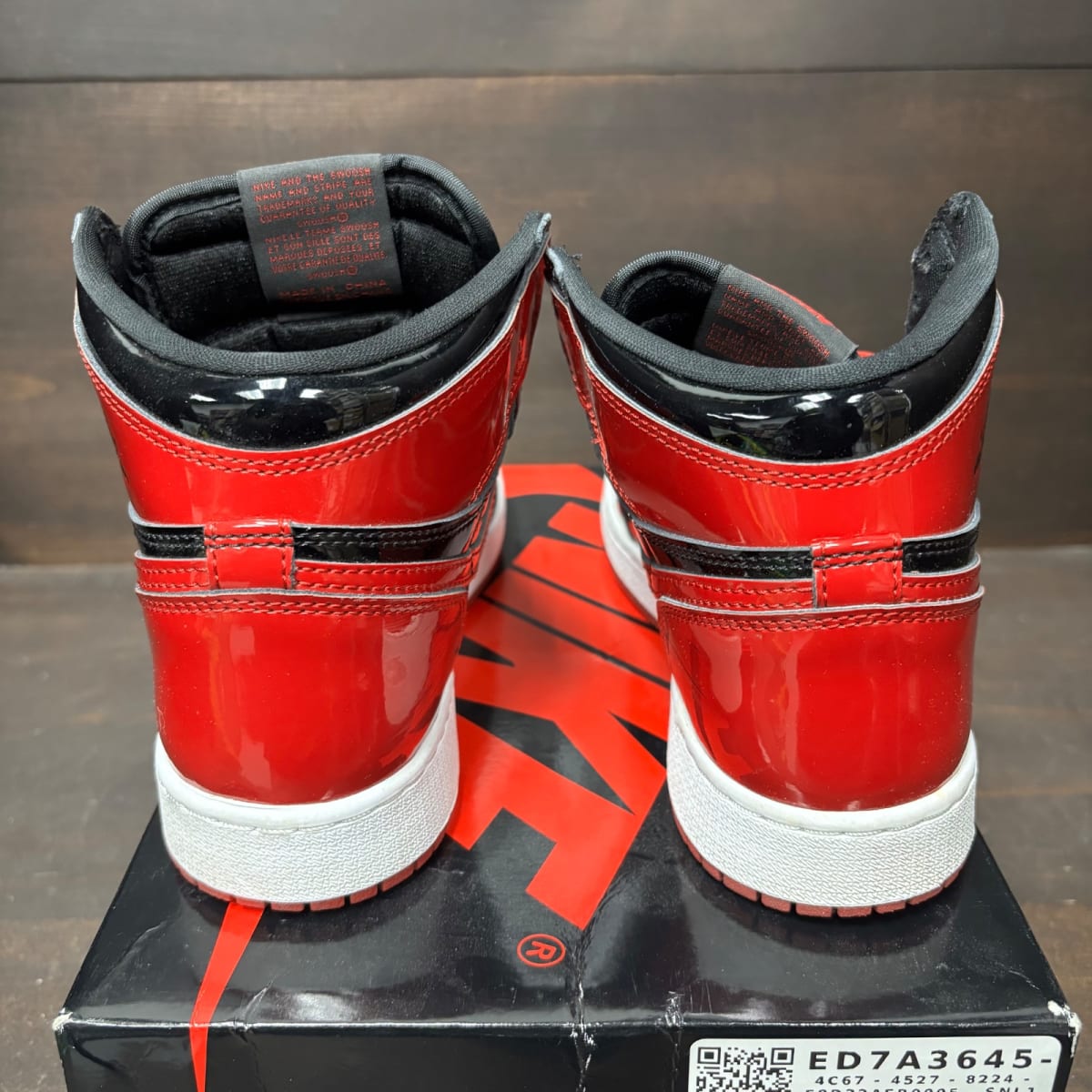 Jordan 1 Retro High OG Patent Bred (GS) Size 6Y (Pre-Owned) - sole