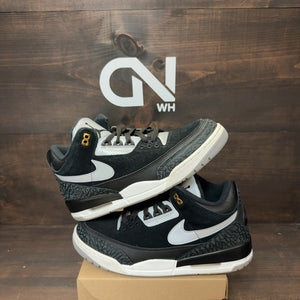 Jordan 3 Retro Tinker Black Cement Gold Size 10 (Pre-Owned) - Image 1