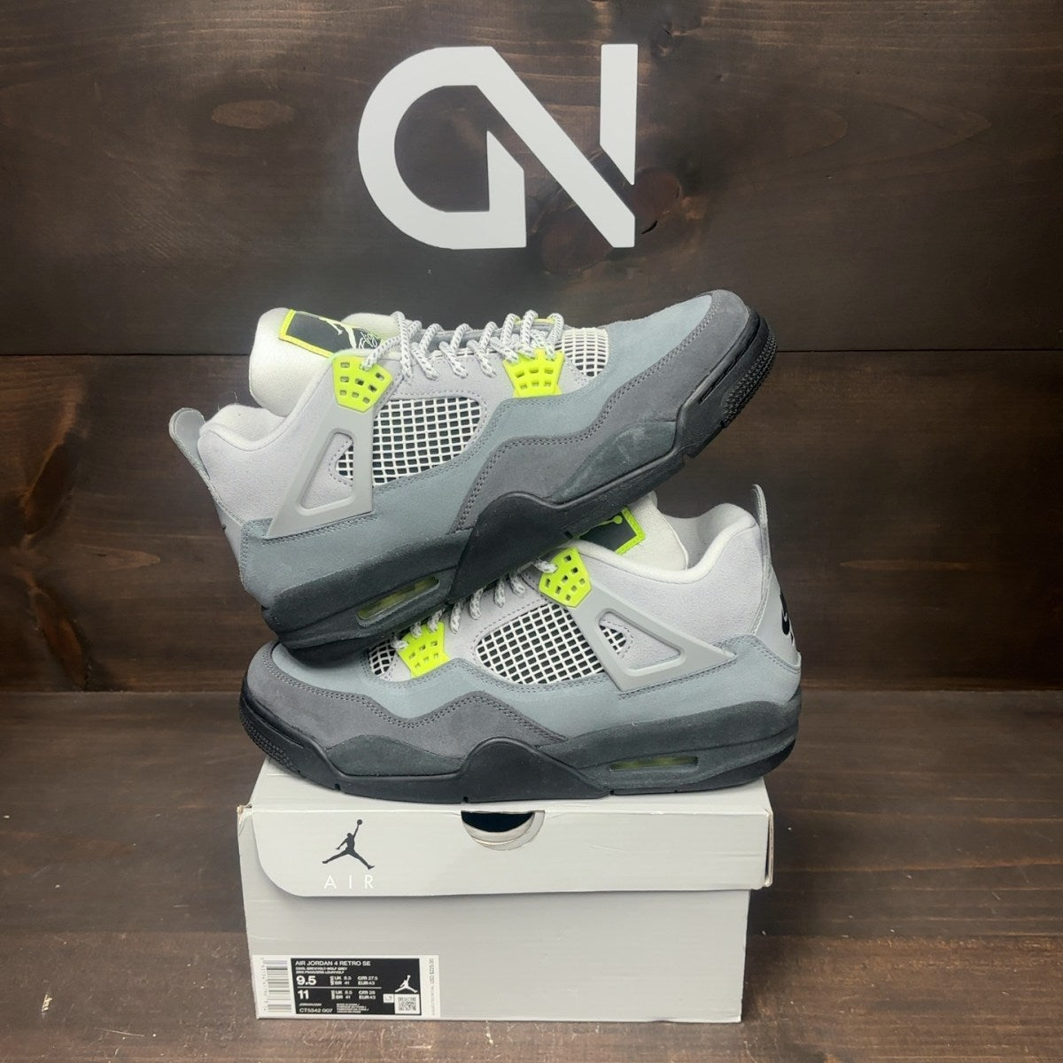 Jordan 4 Retro SE 95 Neon - Image 1