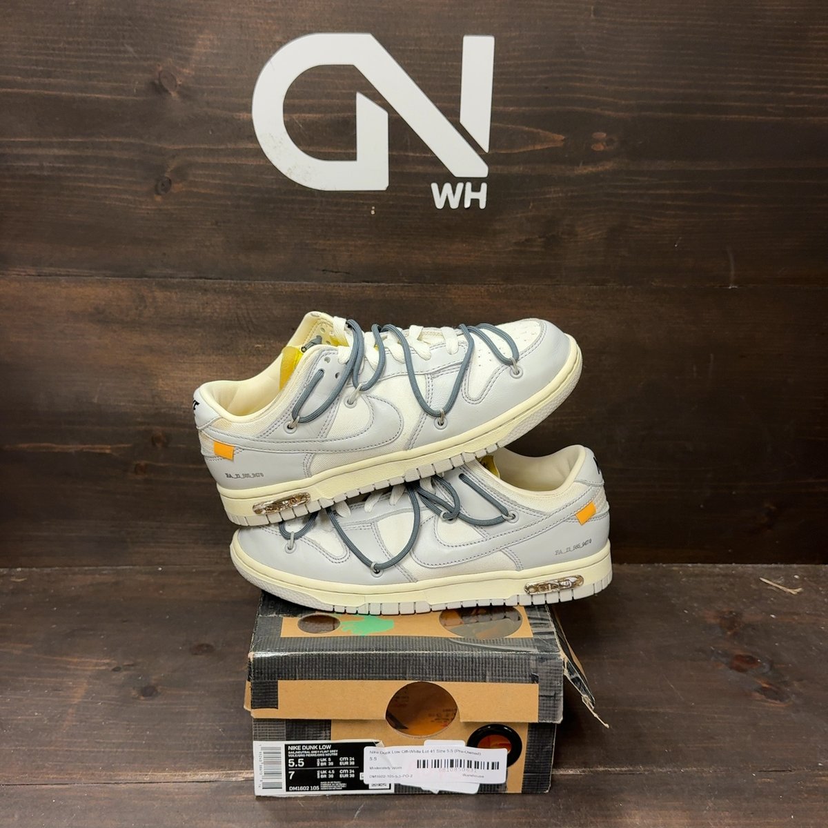 Nike Dunk Low Off-White Lot 41 Size 5.5 (Pre-Owned) - front