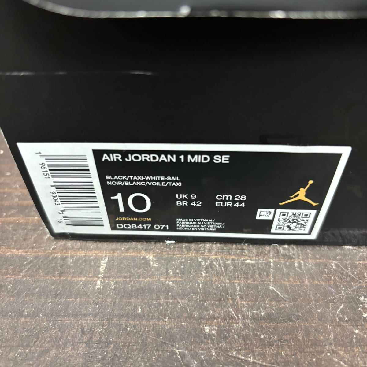 Jordan 1 Mid SE Orange Wear Away Size 10 (Pre-Owned) - aux
