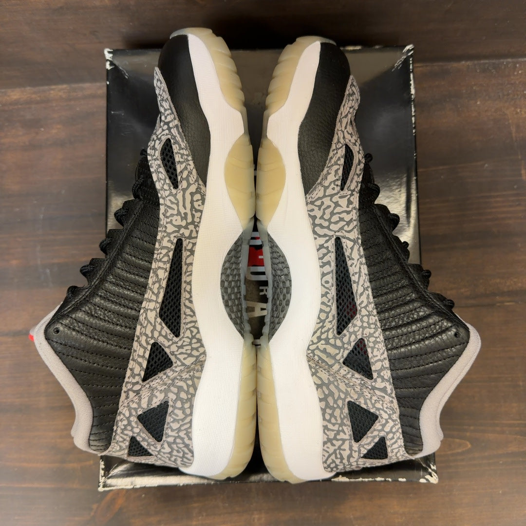 Jordan 11 Retro Low IE Black Cement Size 13 (Pre-Owned)