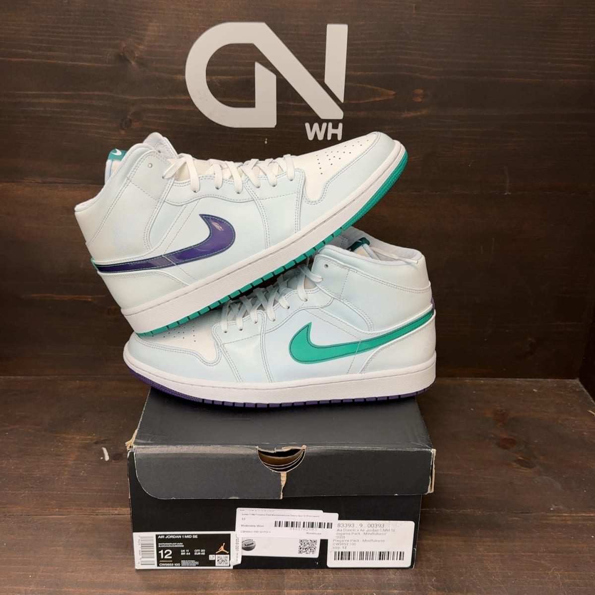 Jordan 1 Mid Pregame Pack Mindfulness Luka Doncic Size 12 (Pre-Owned) - front