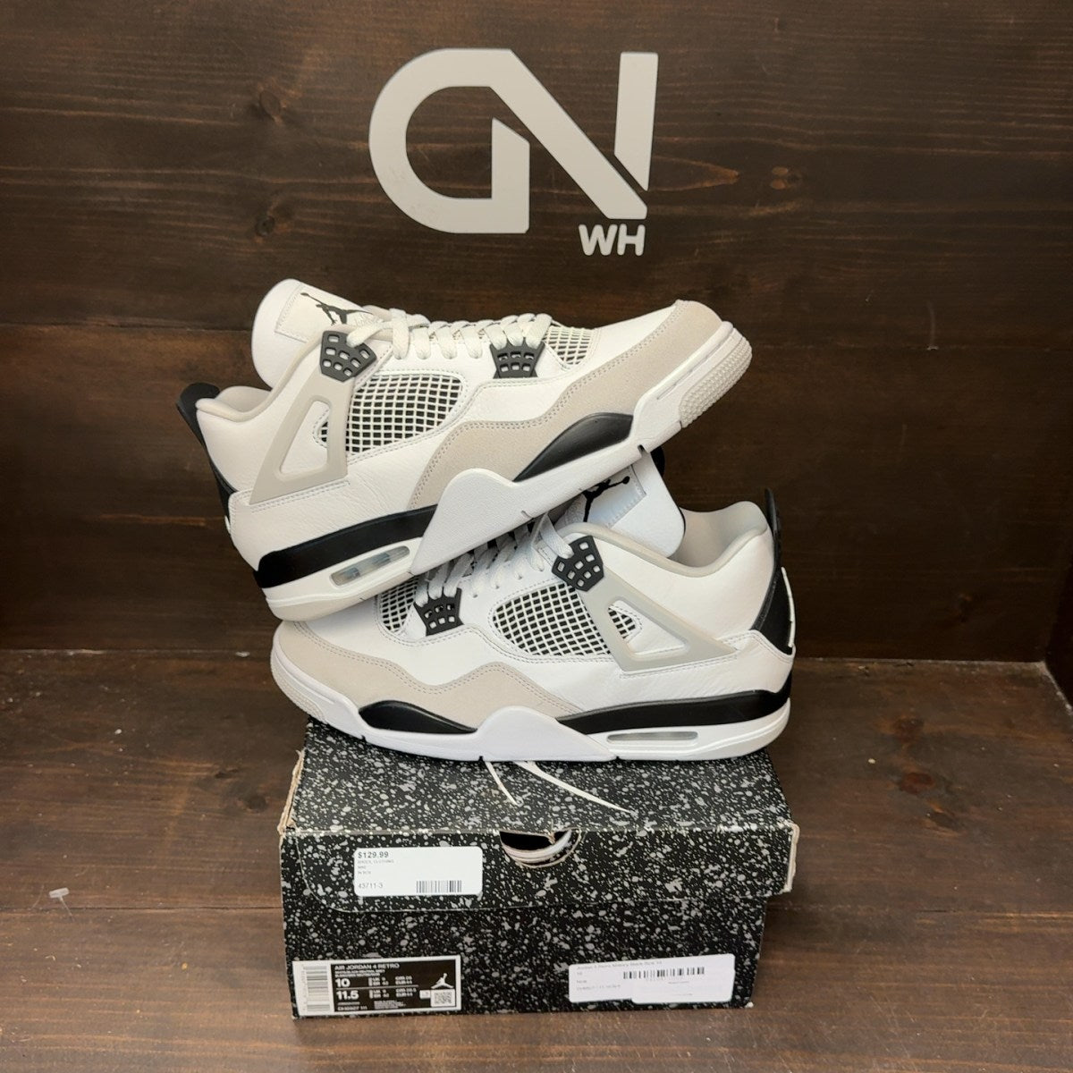 Jordan 4 Retro Military Black - Image 1