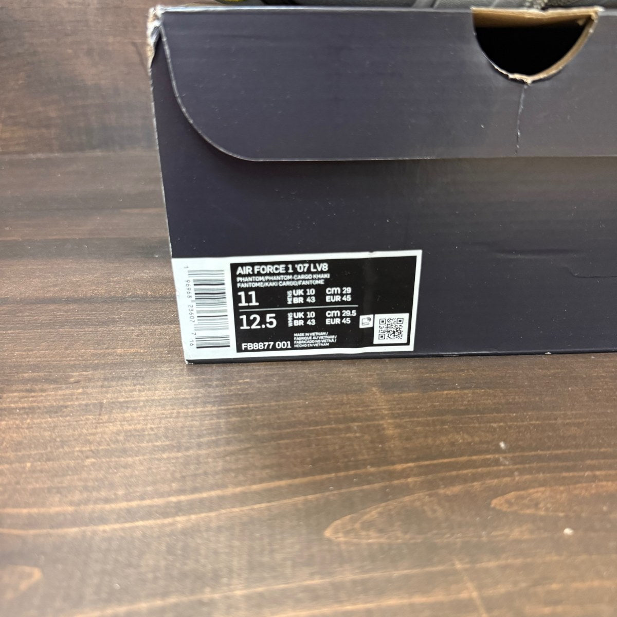 Nike Air Force 1 Low '07 PRM Light Bone Cargo Khaki Vivid Sulfur Size 11 (Pre-Owned) - Image 5