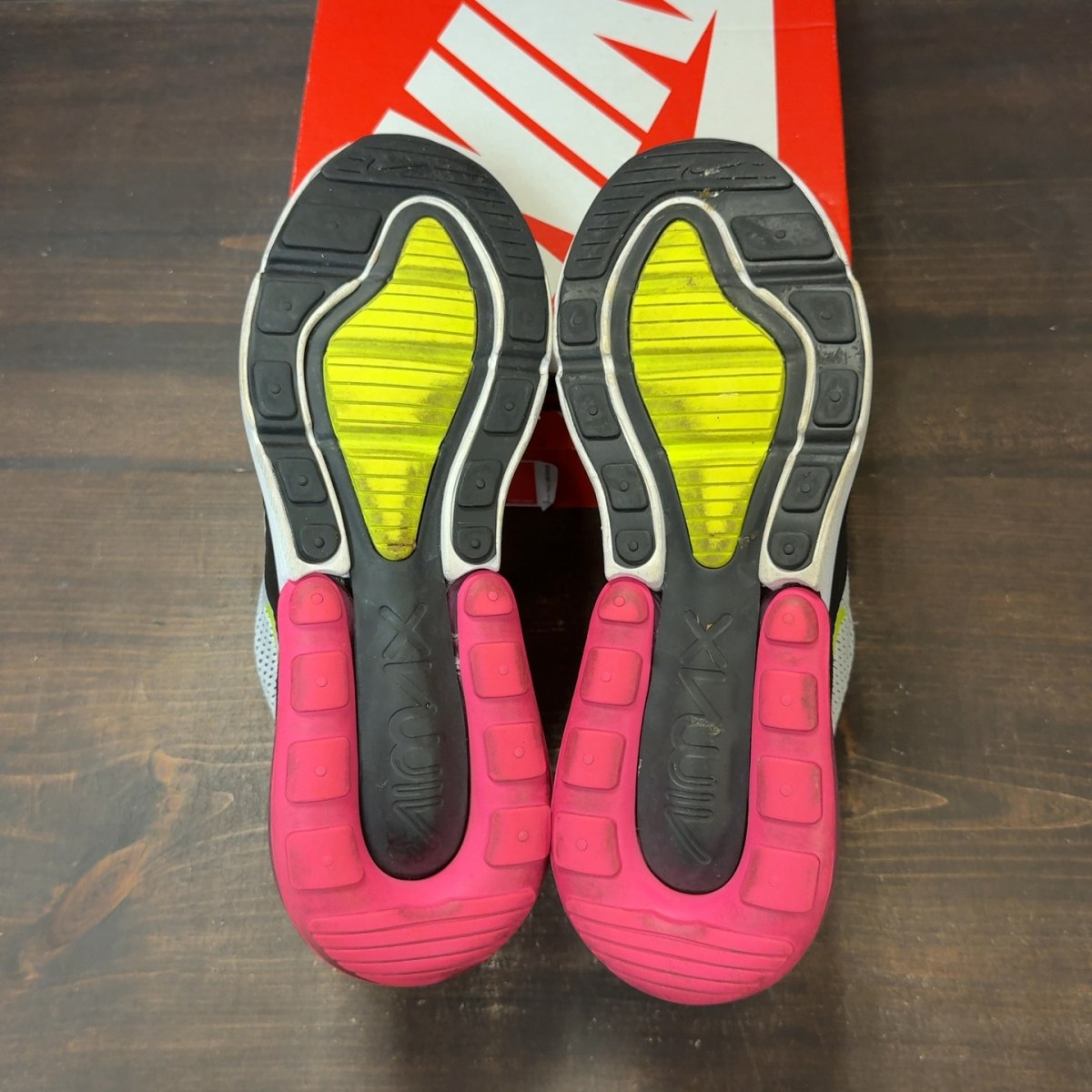 Nike Air Max 270 White Black Laser Fuchsia Volt (GS) - Image 8