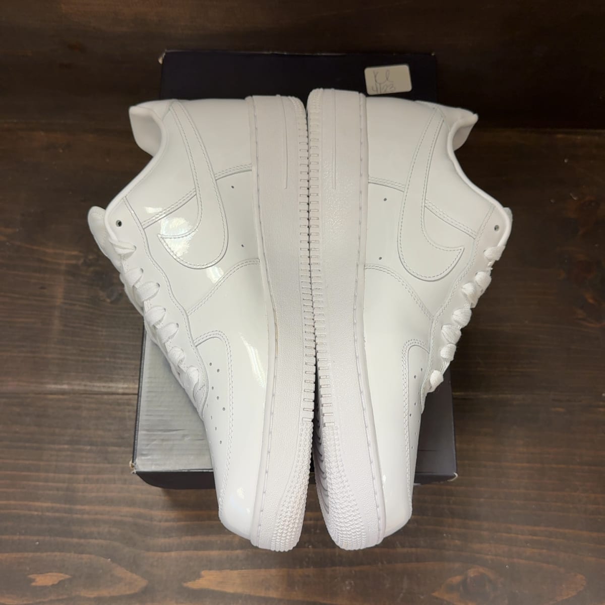Nike Air Force 1 Low '07 Premium White Patent Size 14 (Pre-Owned) - aux