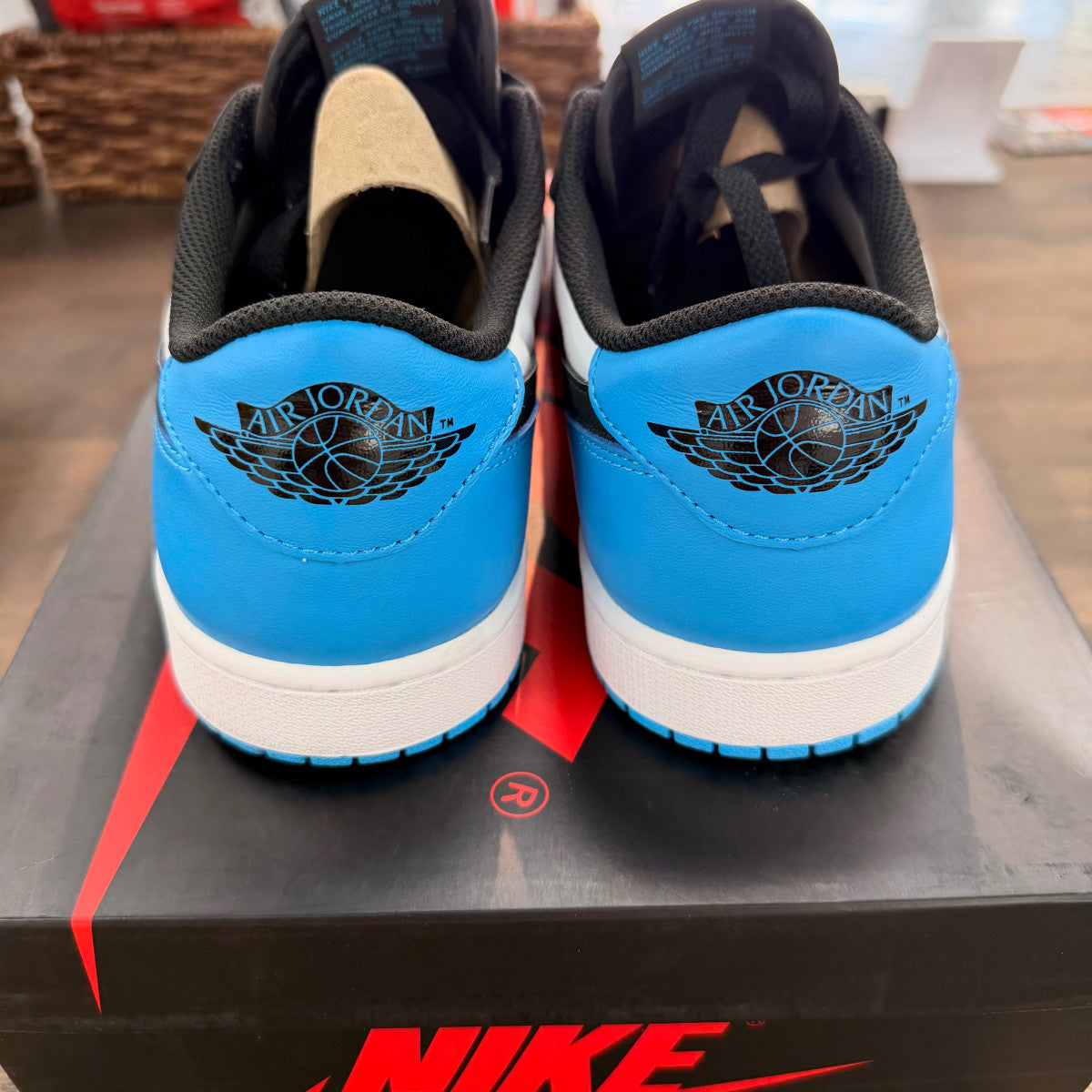 Jordan 1 Retro Low OG Black Dark Powder Blue - Image 4