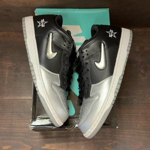 Nike SB Dunk Low Supreme Jewel Swoosh Silver Size 13 (Pre-Owned) - back