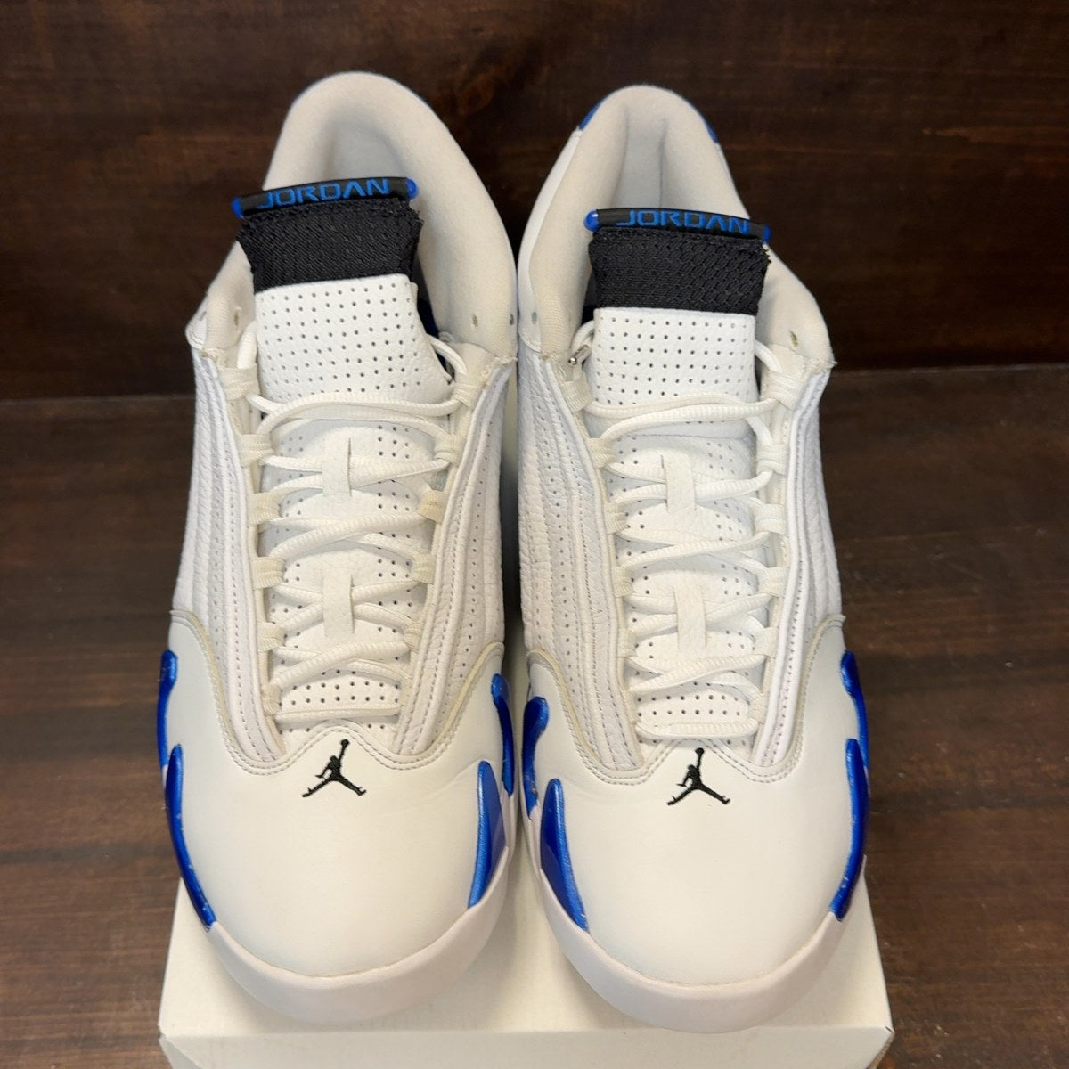 Jordan 14 Retro White Hyper Royal Size 13 (Pre-Owned) - Image 3
