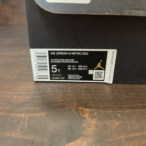 Jordan 12 Retro White Dark Grey (GS) Size 5Y (Pre-Owned)