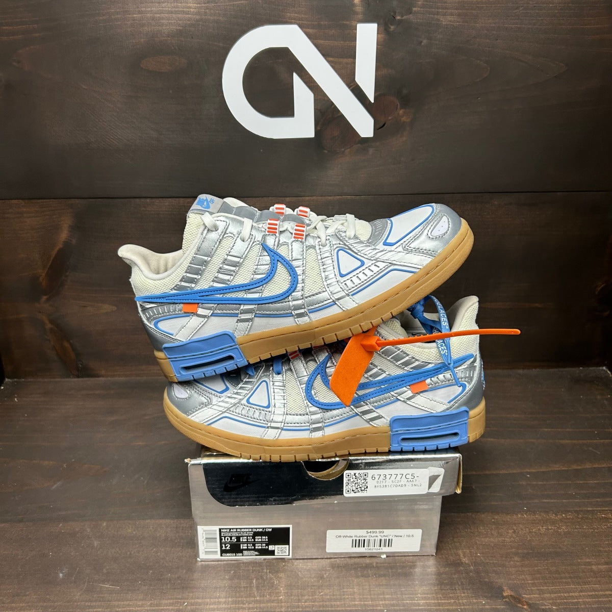 Nike Air Rubber Dunk Off-White UNC - Image 1
