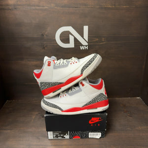Jordan 3 Retro Fire Red (2022) Size 8.5 (Pre-Owned)