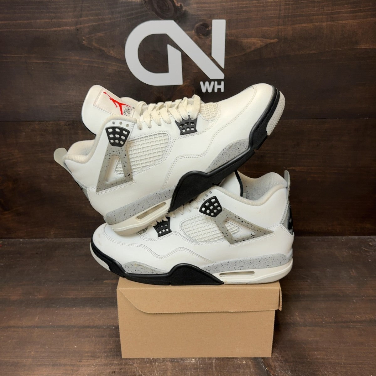 Jordan 4 Retro White Cement (2025) Size 10.5 (Pre-Owned) - Image 1