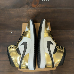 Jordan 1 Mid Metallic Gold Black White Size 12 (Pre-Owned) - Image 5