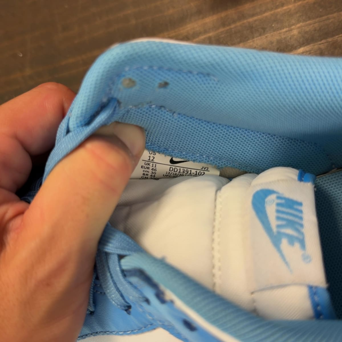 Nike Dunk Low UNC (2021) Size 12 (Pre-Owned) - aux
