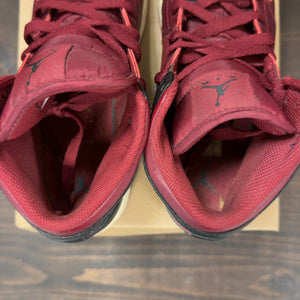 Jordan 1 Mid Team Red Black White (GS) Size 6.5Y (Pre-Owned) - aux