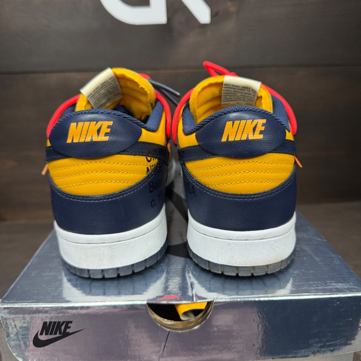 Nike Dunk Low Off-White University Gold - Image 5