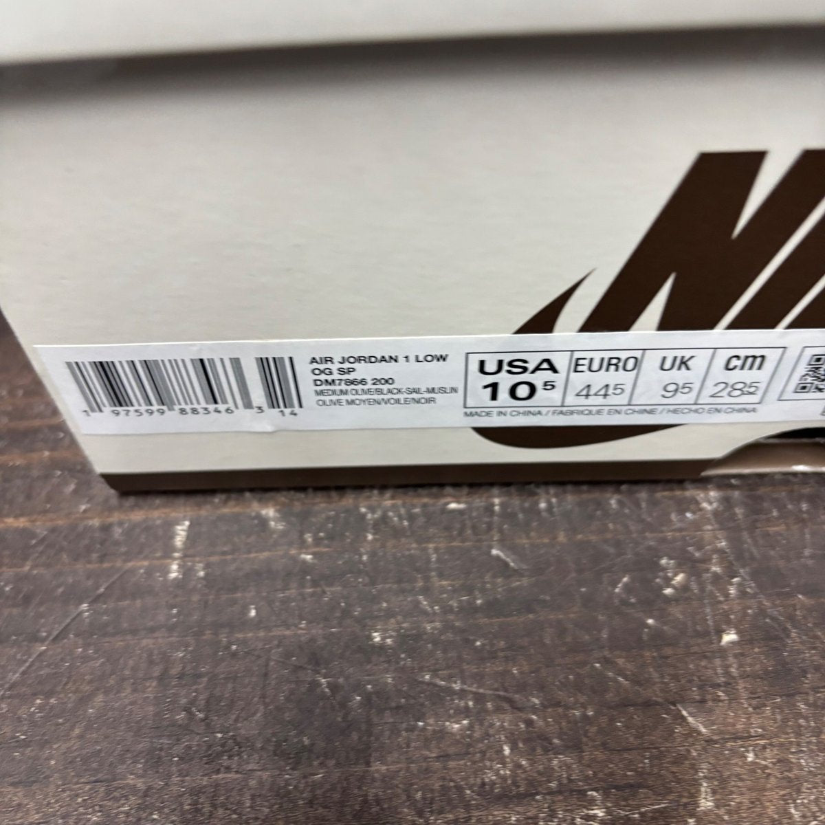Jordan 1 Retro Low OG SP Travis Scott Medium Olive Size 10.5 (Pre-Owned) - aux