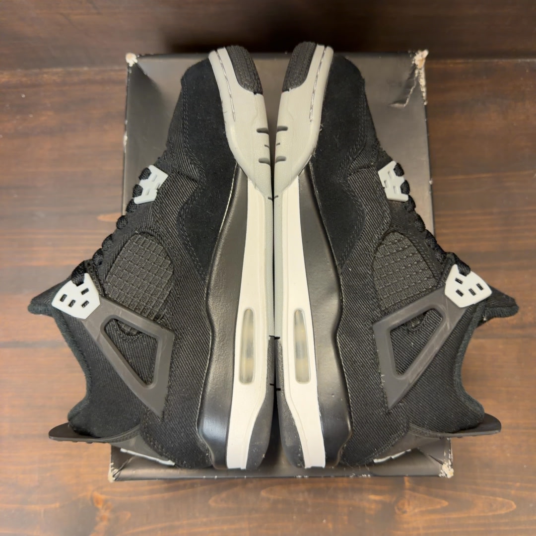 Jordan 4 Retro Black Canvas (GS) - Image 5