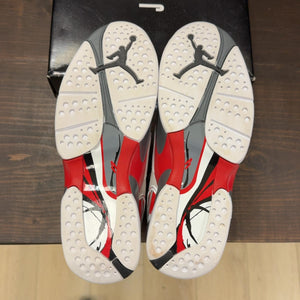 Jordan 8 Retro White True Red (2025) Size 9 (Pre-Owned) - aux