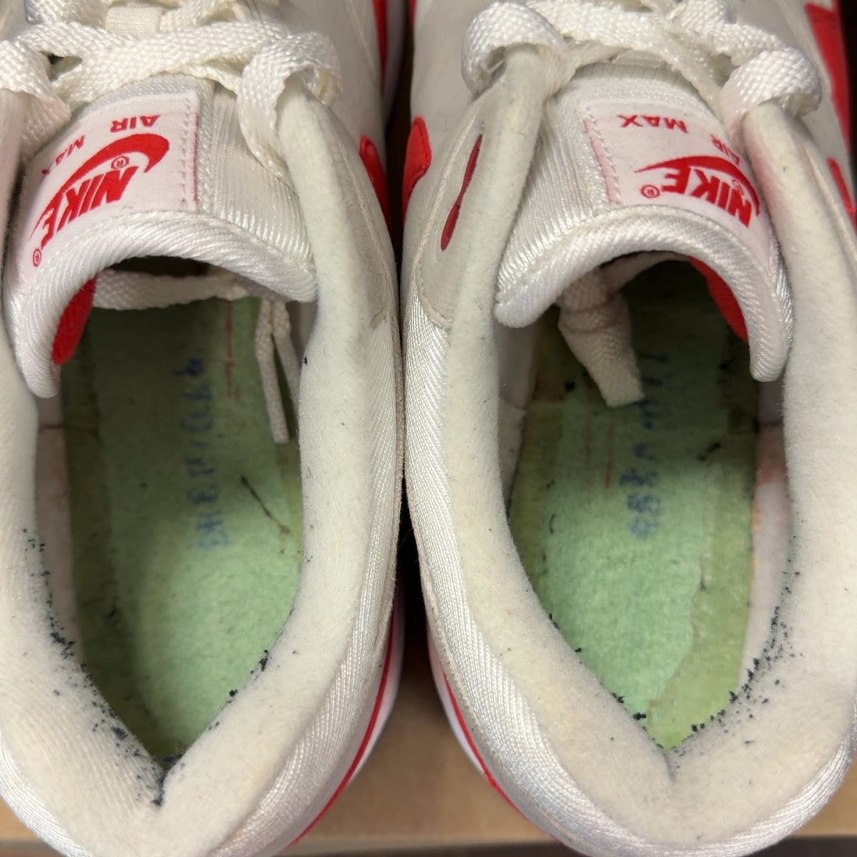 Nike Air Max 1 Anniversary Red (2017/2018 Restock Pair) Size 9.5 (Pre-Owned) - Image 5