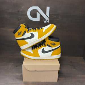 Jordan 1 Retro High OG Yellow Ochre Size 8.5 (Pre-Owned) - Image 1