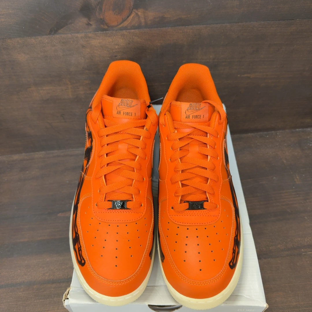 Nike Air Force 1 Low Orange Skeleton Halloween (2020) Size 13 (Pre-Owned)