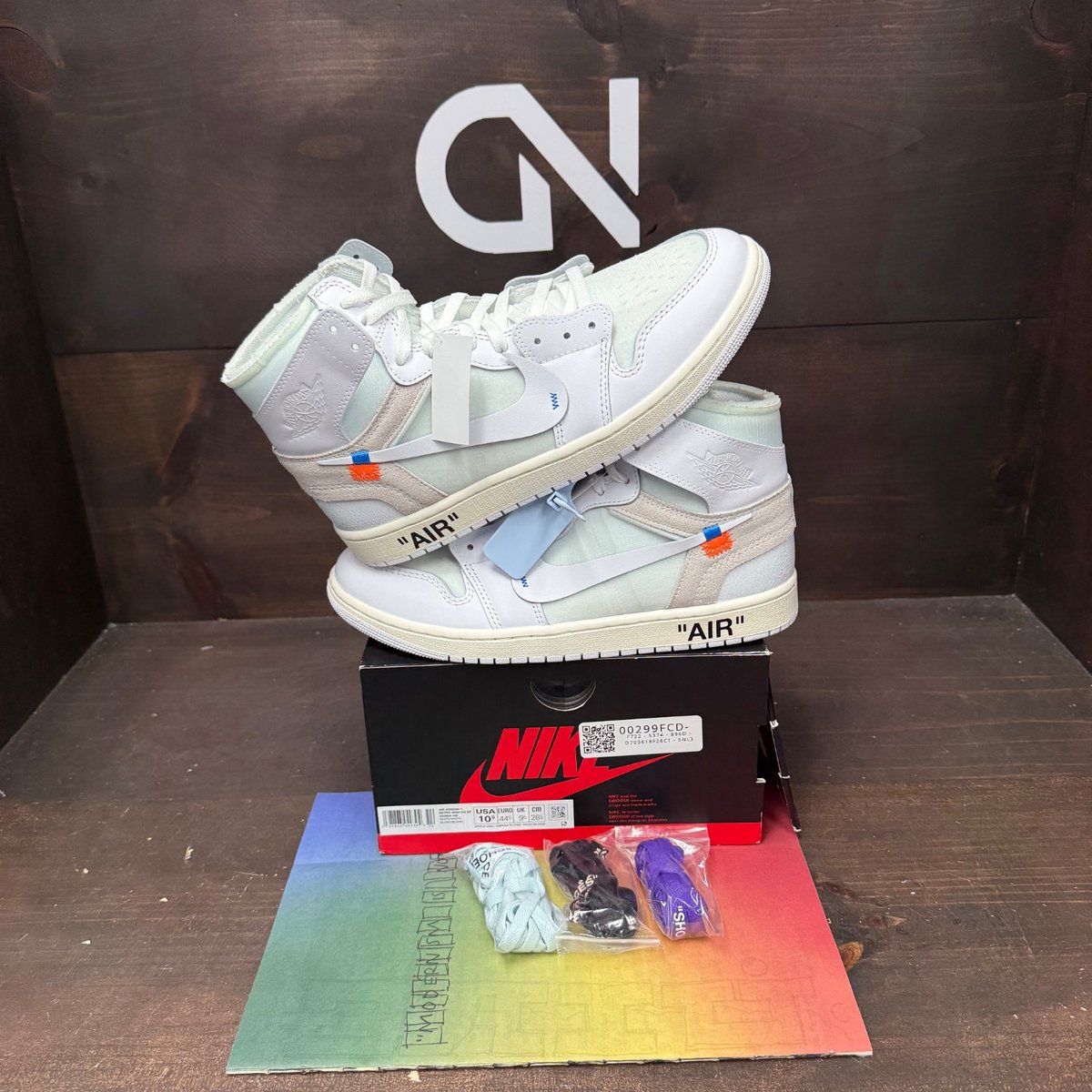 Jordan 1 Retro High Off-White Alaska Size 10.5 (Pre-Owned) - front