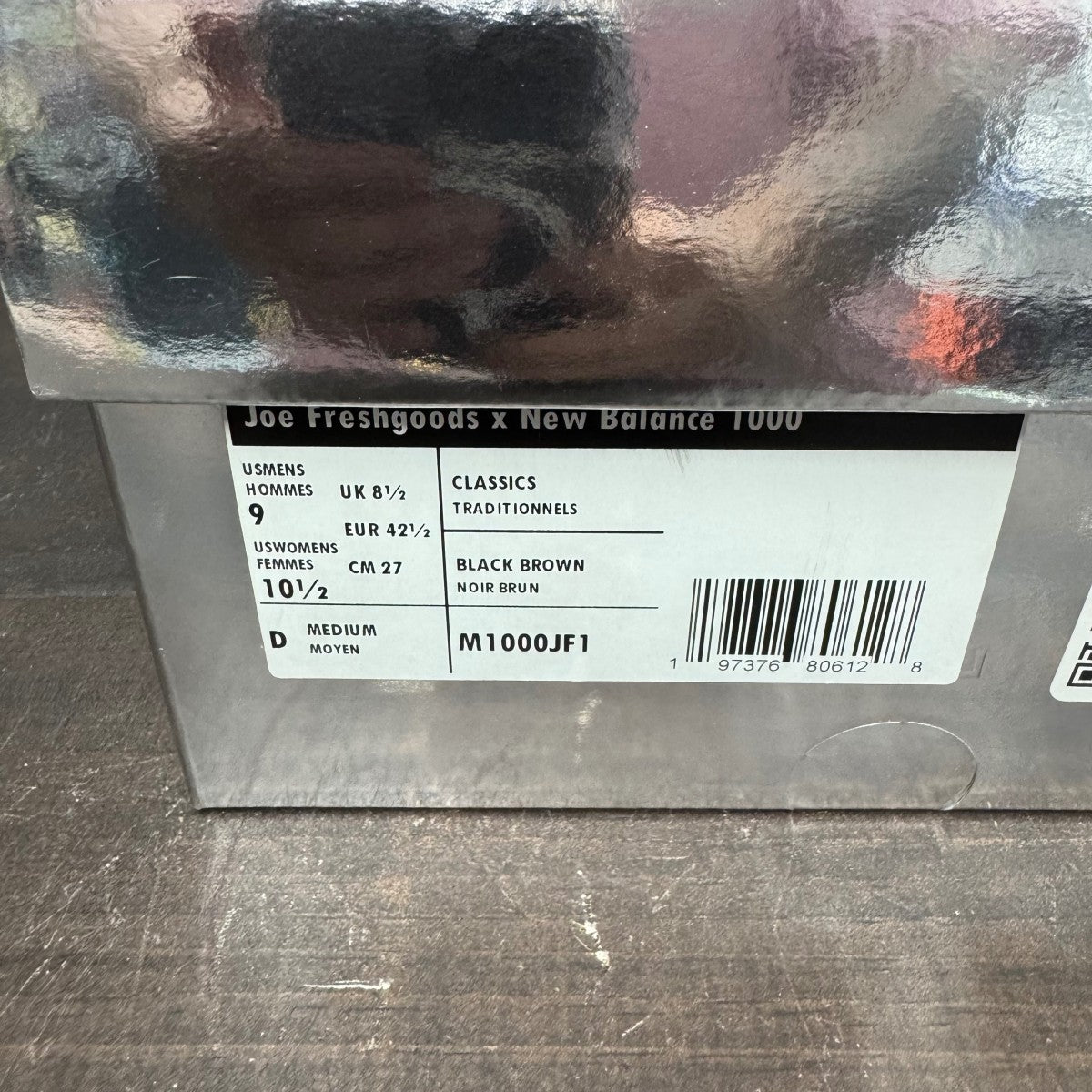 New Balance 1000 Joe Freshgoods When Things Were Pure Black Ice - Image 7