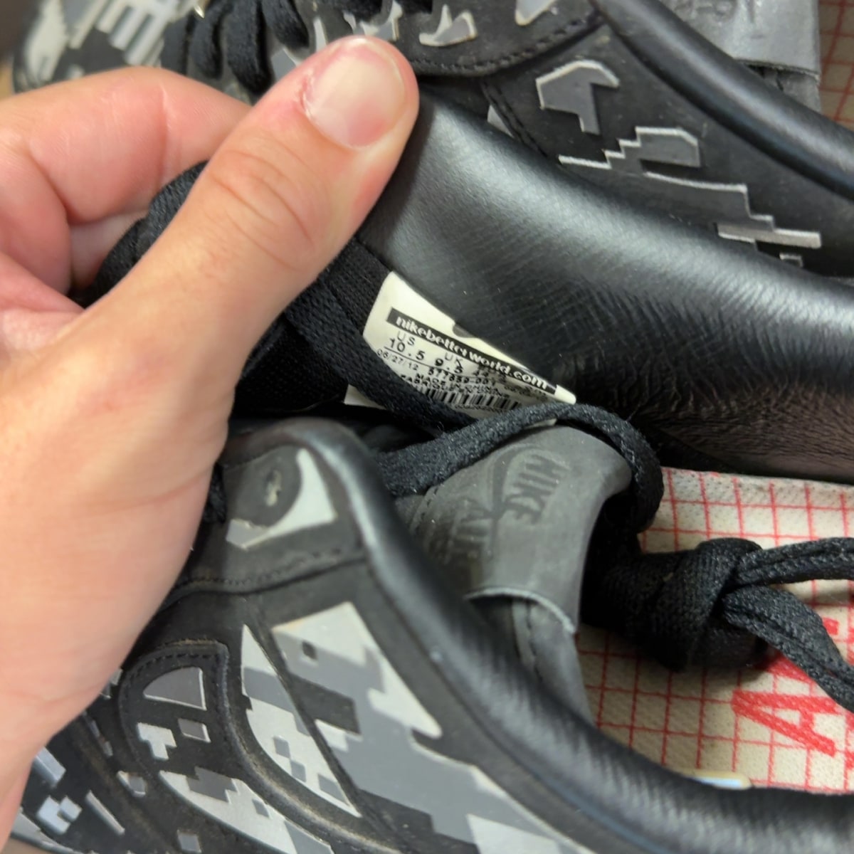 Nike Lunar Force 1 Low Digi Camo Black Size 10.5 (Pre-Owned) - Image 7