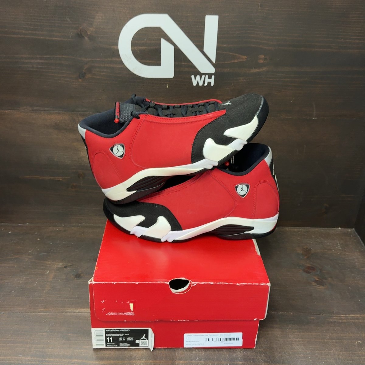 Jordan 14 Retro Gym Red Toro Size 11 (Pre-Owned) - front
