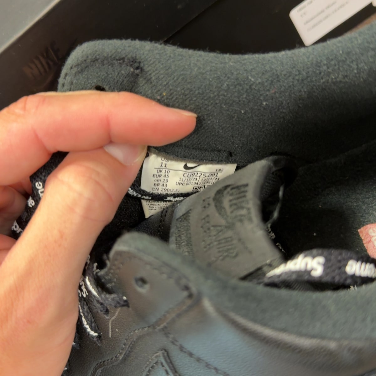 Nike Air Force 1 Low Supreme Black - Image 7