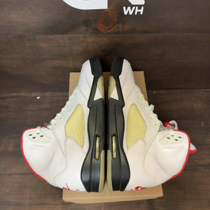 Jordan 5 Retro Fire Red Silver Tongue (2020) Size 12 (Pre-Owned) - Image 5