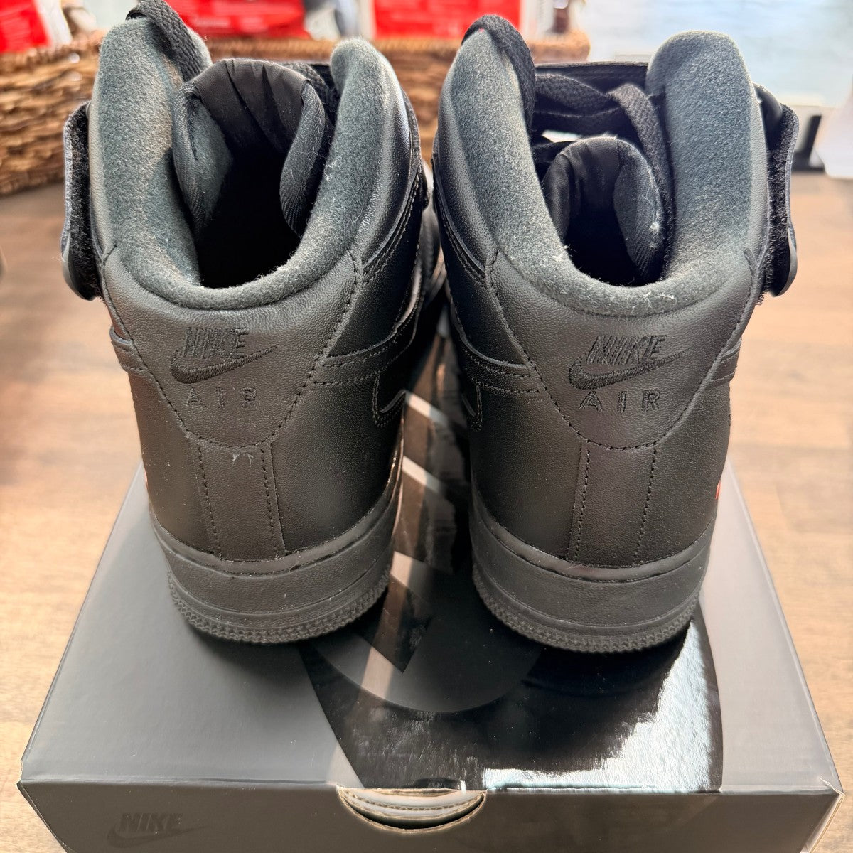 Nike Air Force 1 Mid Supreme Black - Image 4