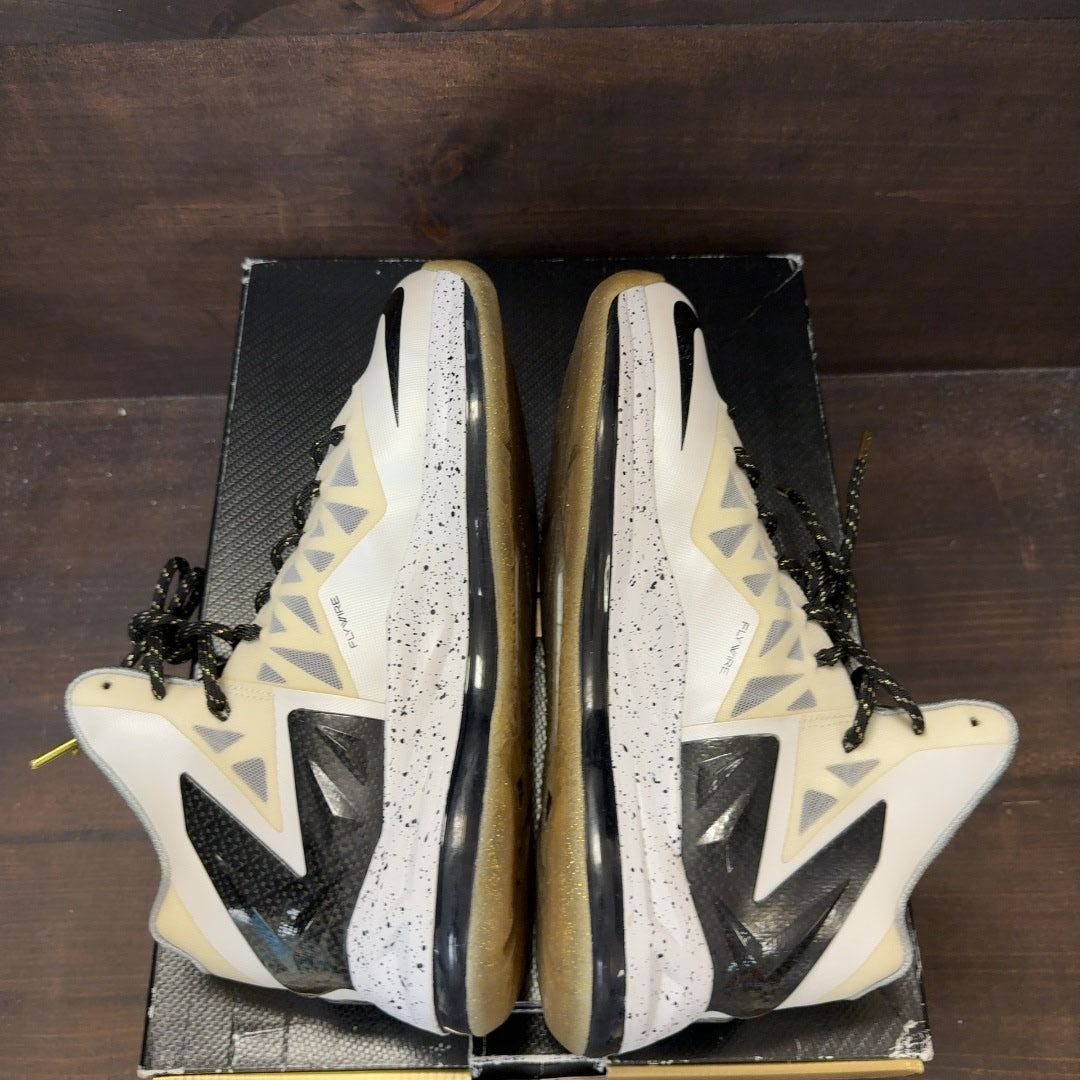 Nike LeBron X Elite+ White Gold - Image 6