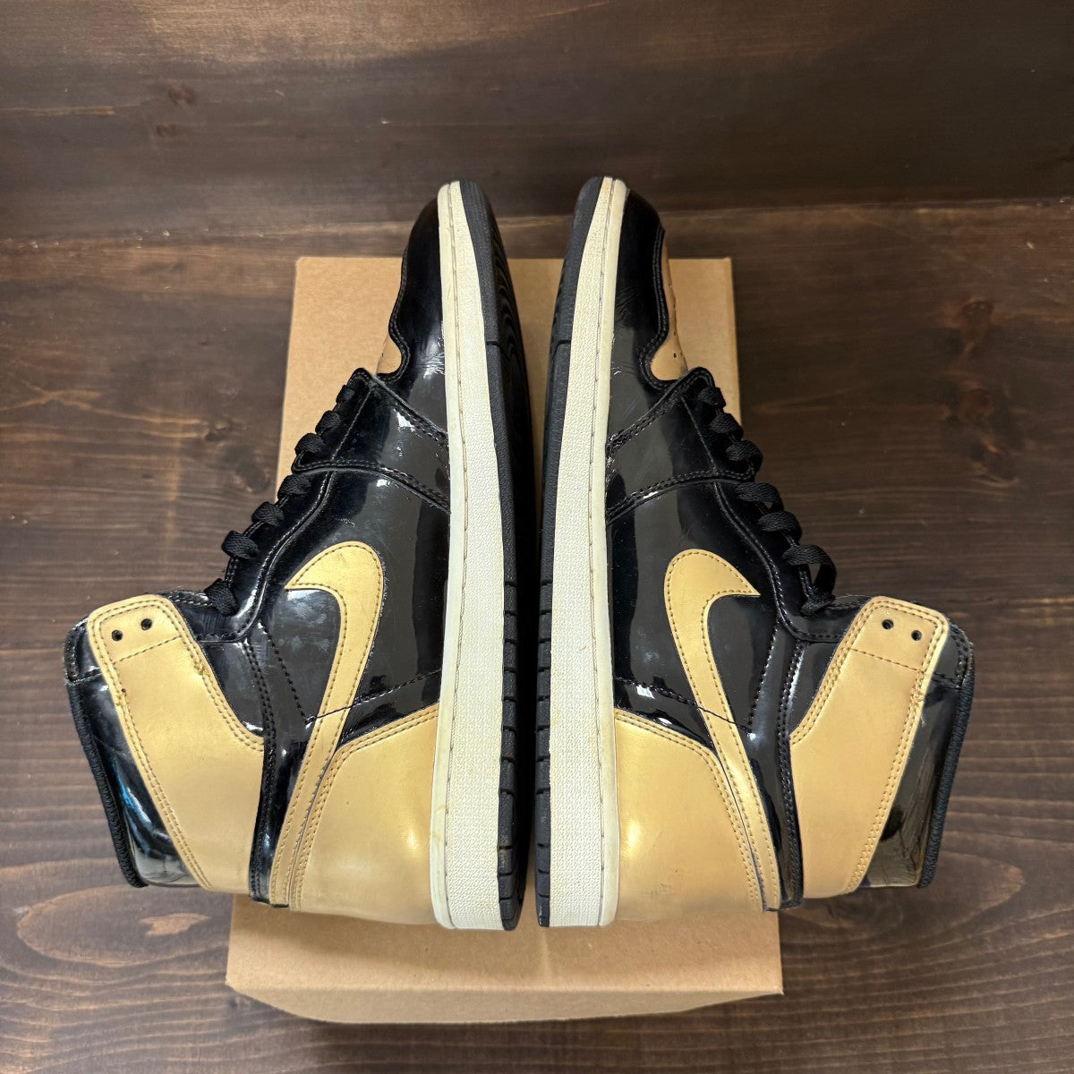 Jordan 1 Retro High NRG Patent Gold Toe Size 11 (Pre-Owned) - Image 5