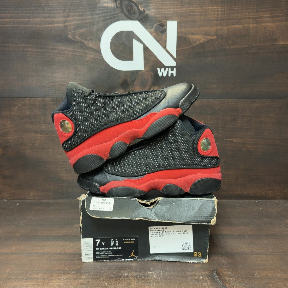Jordan 13 Retro Bred (2017) (GS) - Image 1