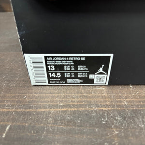 Jordan 4 Retro SE Black Canvas - Image 7