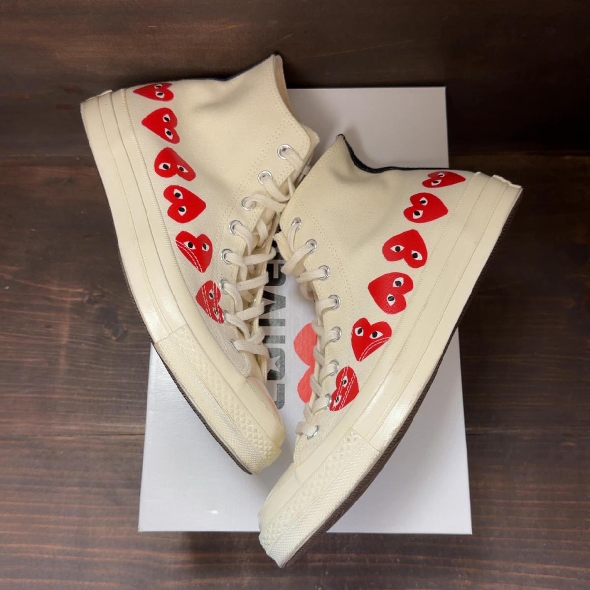 Converse Chuck Taylor All Star 70 Hi Comme des Garcons PLAY Multi-Heart White - Image 2