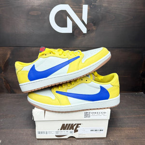 Jordan 1 Retro Low OG SP Travis Scott Canary (Women's) Size 13.5W (Pre-Owned) - Image 1