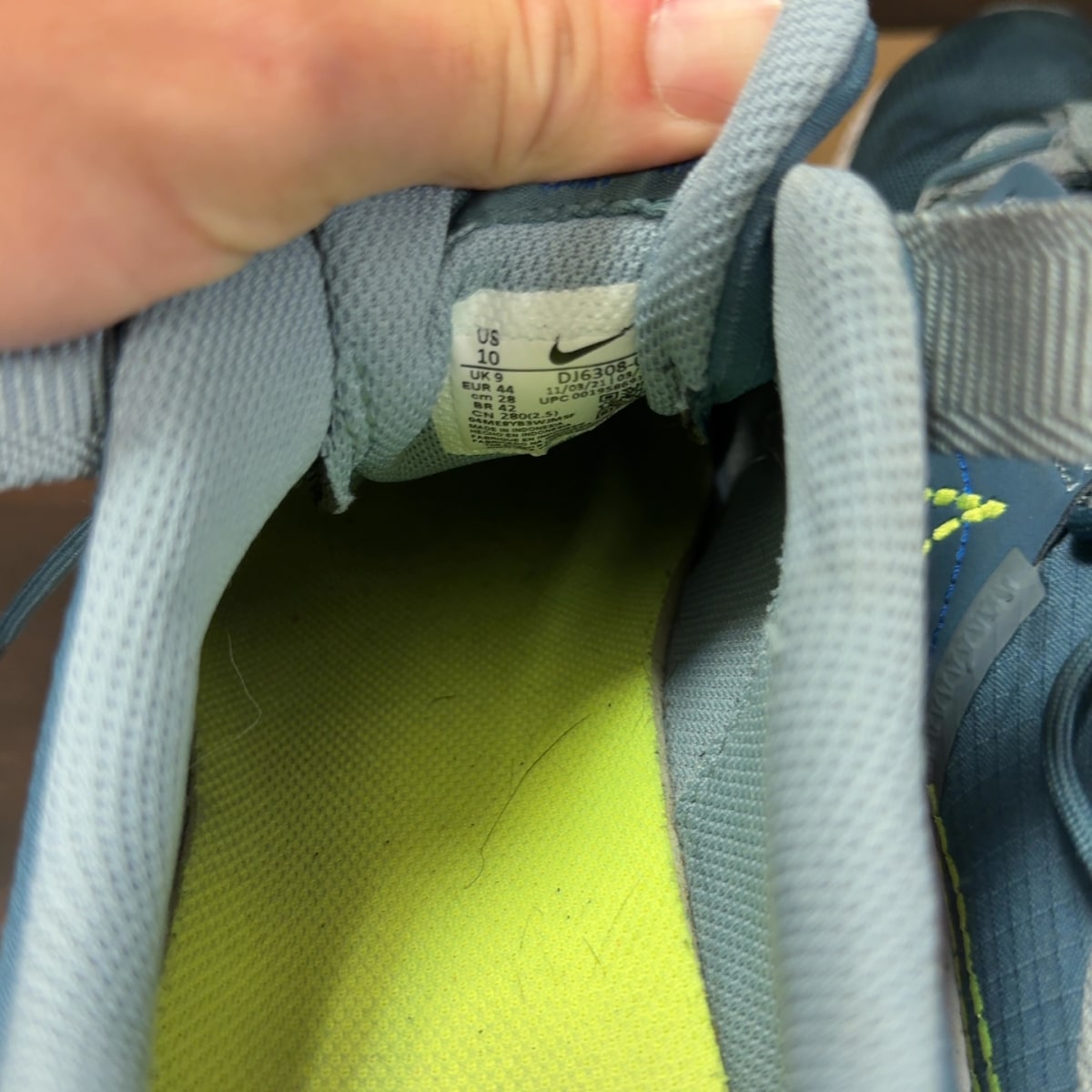Nike Crater Impact Ash Green Volt Grey Size 10 (Pre-Owned) - Image 7