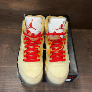 Jordan 5 Retro Off-White Sail Size 9.5 (Pre-Owned) - tag