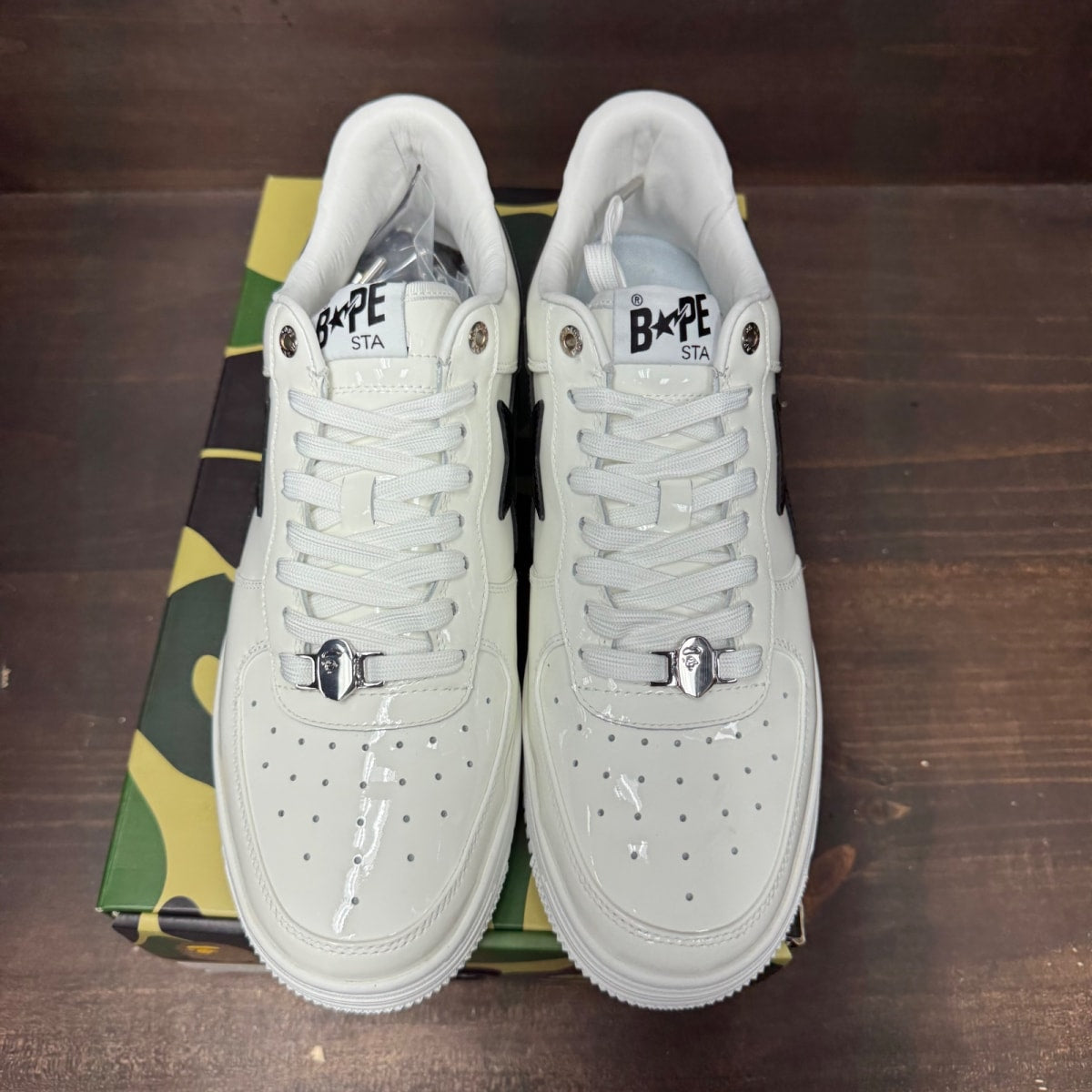 A Bathing Ape Bape Sta #2 White Patent - Image 3