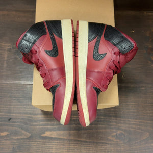 Jordan 1 Mid Team Red Black White (GS) Size 6.5Y (Pre-Owned) - aux
