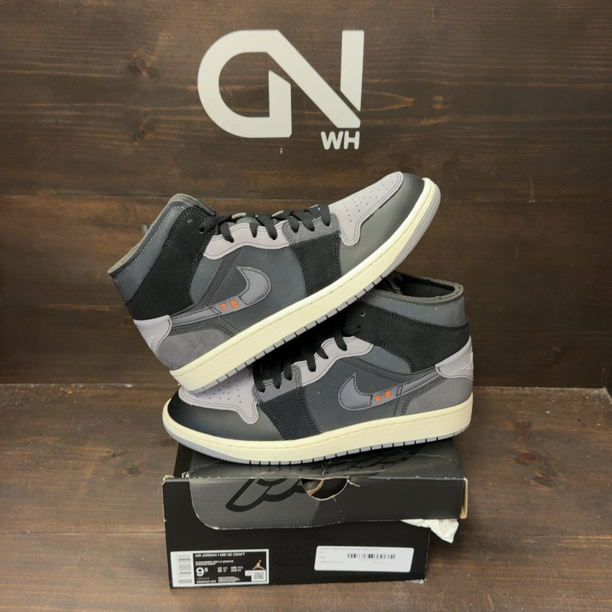 Jordan 1 Mid Craft Inside Out Black - Image 1