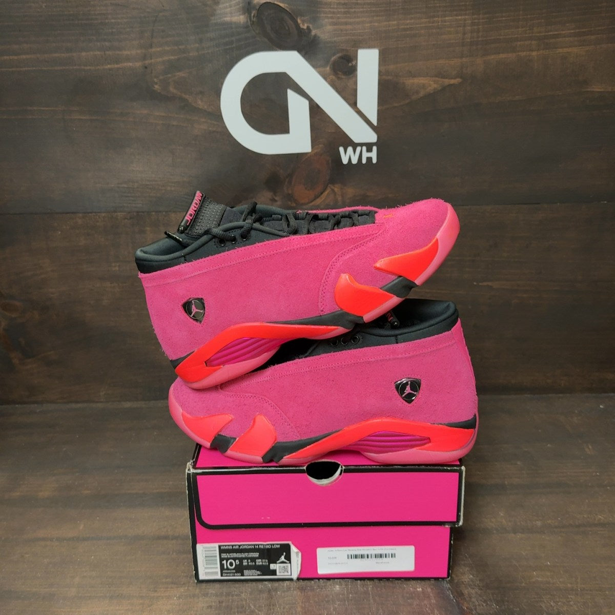 Jordan 14 Retro Low Shocking Pink (Women's) - Image 1